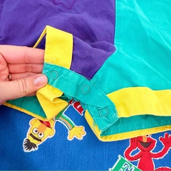 Vintage Kids Dinosaur Colorblock Romper Overalls Size 12-18 Months - Picture 5 of 6